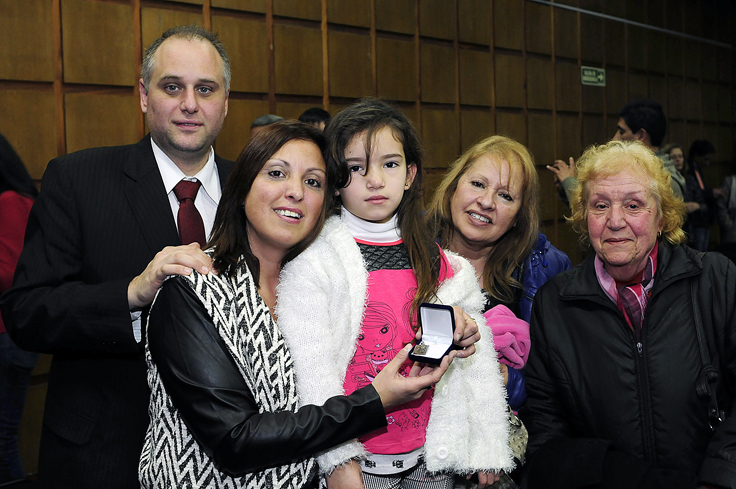 Agasajados en el acto aniversario